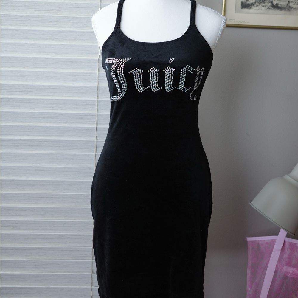 Juicy Couture Velvet Dress with Sparkling Logo